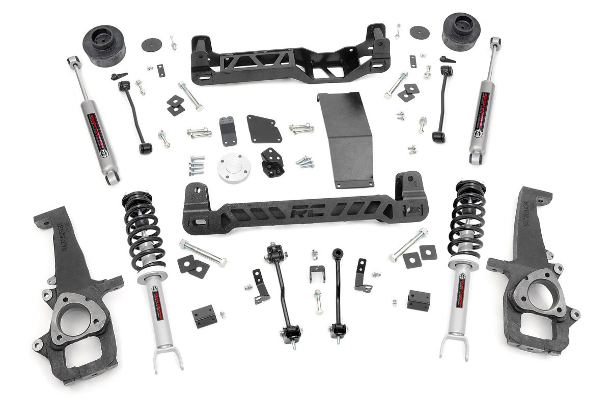 Ram 1500 Suspension Lift Kit - Front + Rear - Rough Country - 4 Inch Lift Kit | N3 Struts - '12-'18